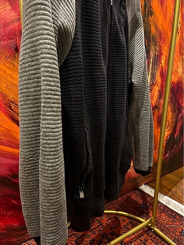 s/m Beden Zara Man çift renki fermuarlı hırka