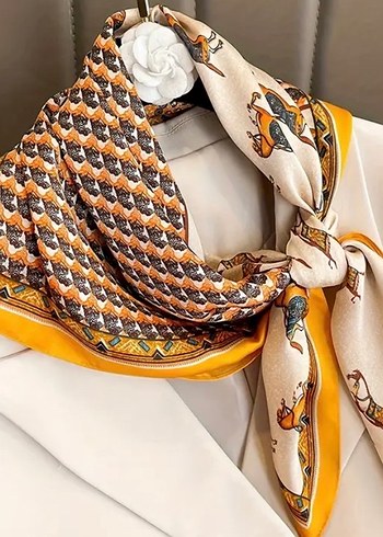 İpek Görünümlü Bohem Fular - Görsel 2