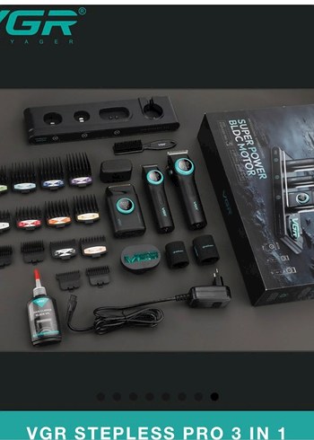 VGR Stepless Pro 3'ü 1 Arada Siyah Tıraş Makinesi - Görsel 2