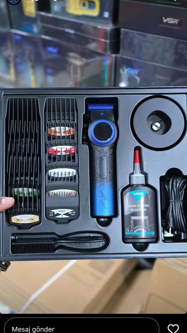 VGR 9000 Mavi Profesyonel Saç Kesme Makinesi - Görsel 3