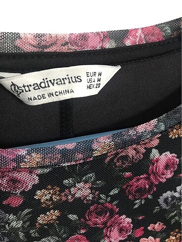 s Beden Stradivarius çiçekli elbise