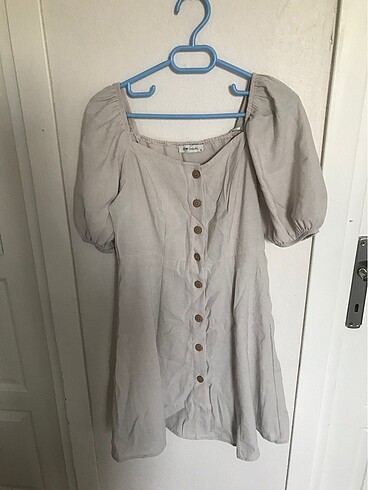 LC Waikiki Lcw casual krem elbise