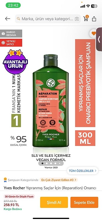 Yves Rocher Şampuan