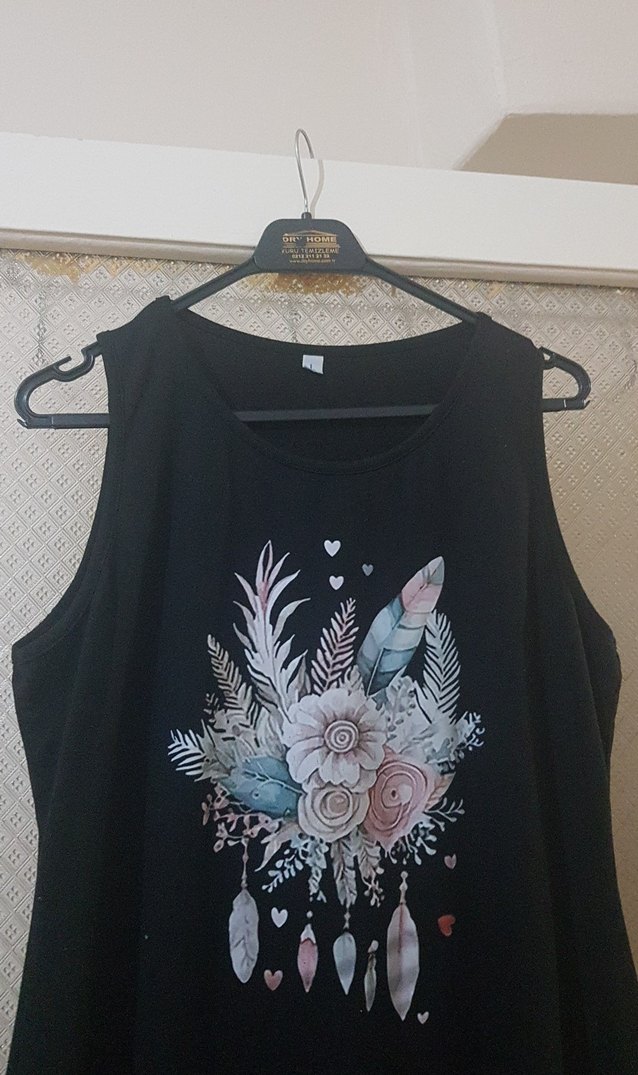 kısa Siyah Desenli mini elbise - Görsel 3