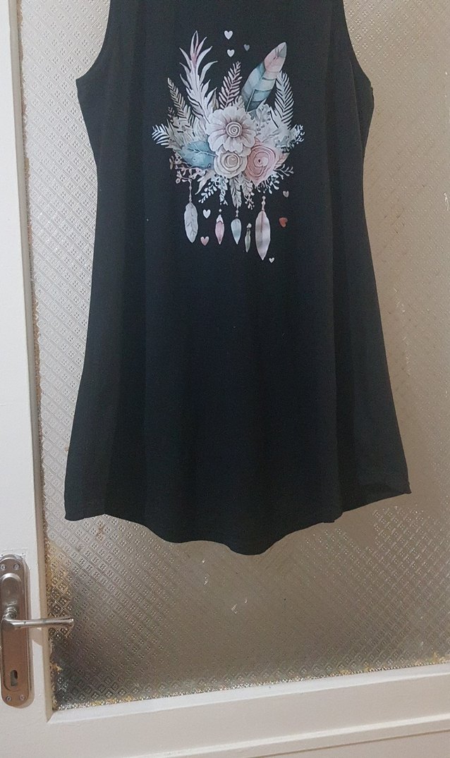 kısa Siyah Desenli mini elbise - Görsel 4