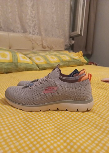 Gri Skechers Elastik Kadın Spor Ayakkabı