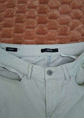 Bej Regular Fit Kemerli Erkek Pantolon - Görsel 4