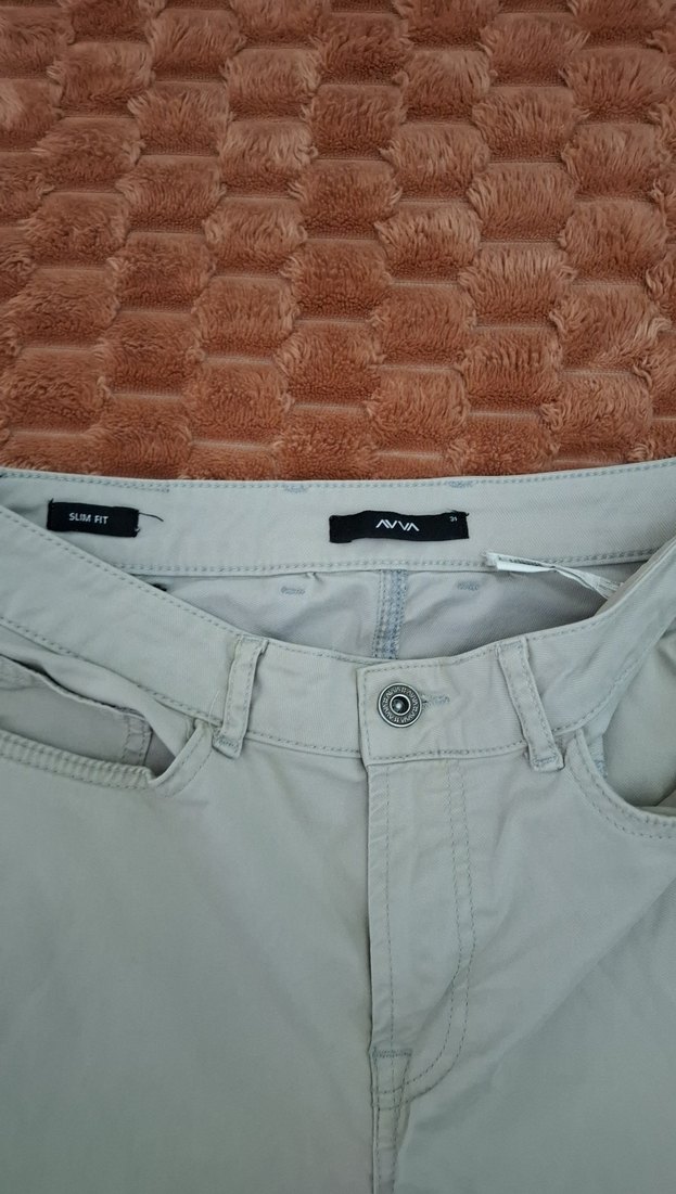 Bej Regular Fit Kemerli Erkek Pantolon - Görsel 4