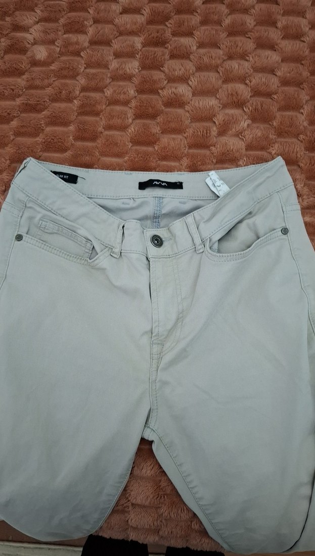 Bej Regular Fit Kemerli Erkek Pantolon - Görsel 3