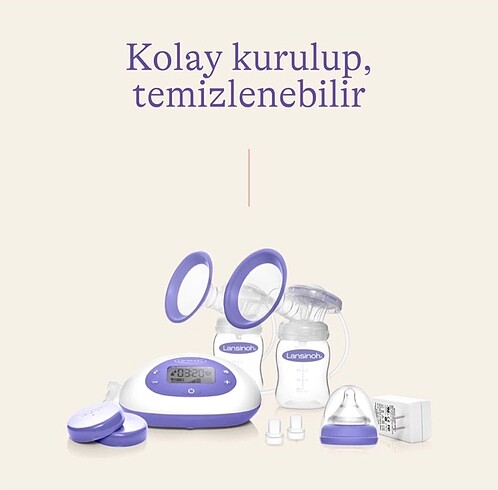 Beden Renk Lansinoh Çiftli Elektrikli Süt Sağma Pompası Makinesi