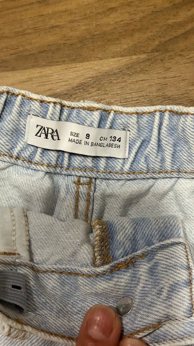 Mavi Kız Çocuk Mini Denim Şort - Görsel 3