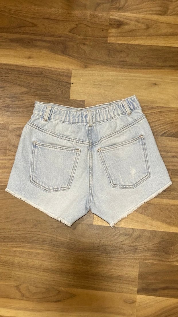 Mavi Kız Çocuk Mini Denim Şort - Görsel 2