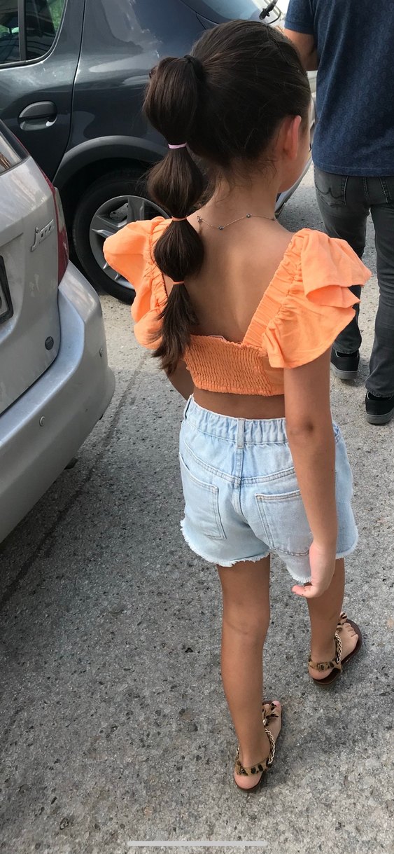 Mavi Kız Çocuk Mini Denim Şort - Görsel 5