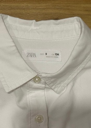 Düğmeli Beyaz Kız Çocuk Pamuk Gömlek - Görsel 3