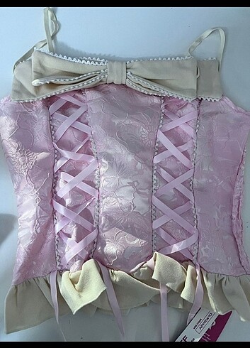 Sheinside Pembe korse tarzı üst
