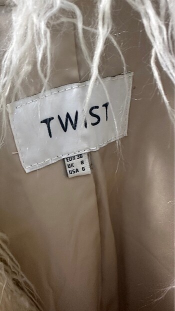 s Beden camel Renk Twist 36 beden kürk