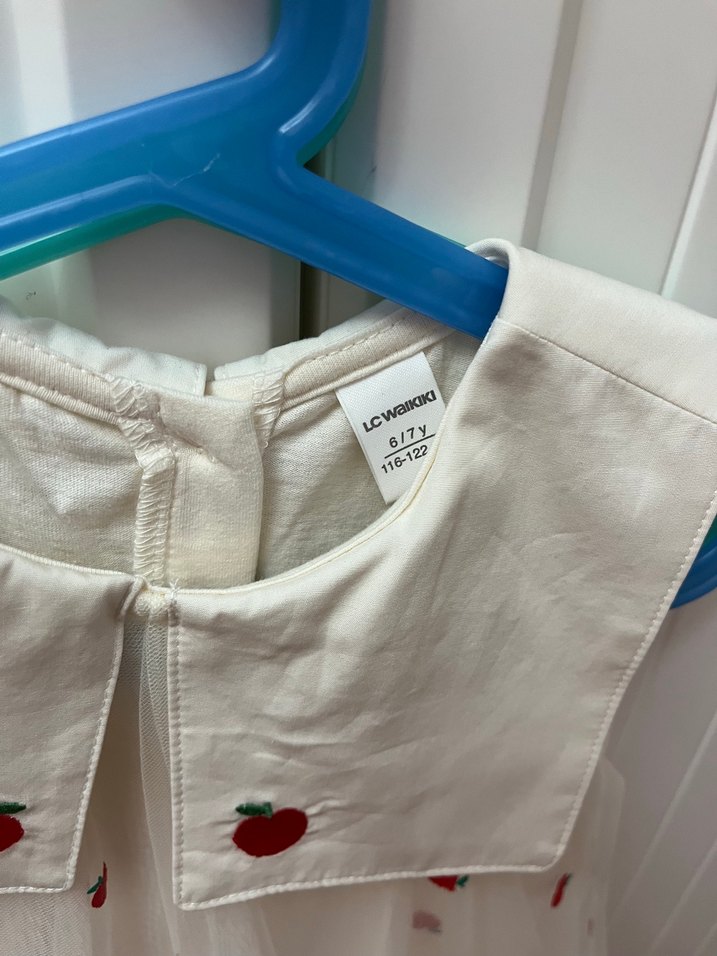 Elma baskılı elbise - Görsel 2