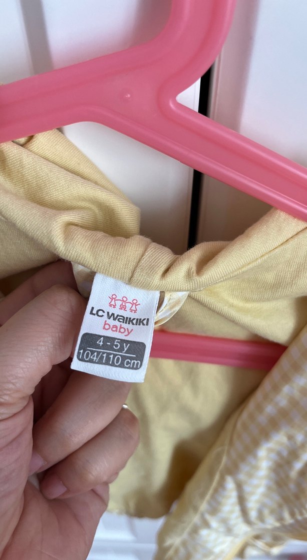 Sarı Kız Çocuk Düğmeli Yağmurluk - Görsel 3