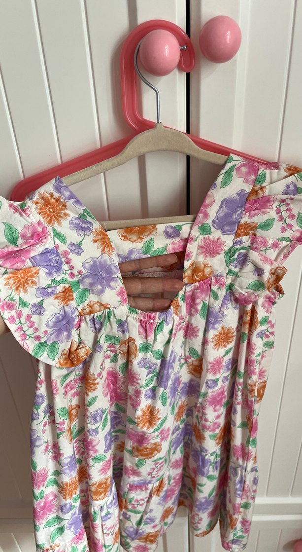 Çiçek Desenli Bohem Kız Elbisesi - Görsel 2