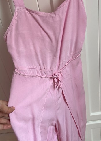 Pembe İnce Askılı Kız Elbisesi - Görsel 2