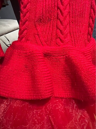 Diğer Kırmızı parti elbisesi