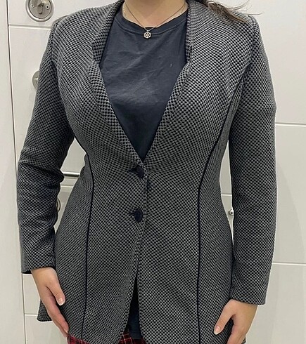 l Beden gri Renk Günlük kullanıma uygun ofis ceket