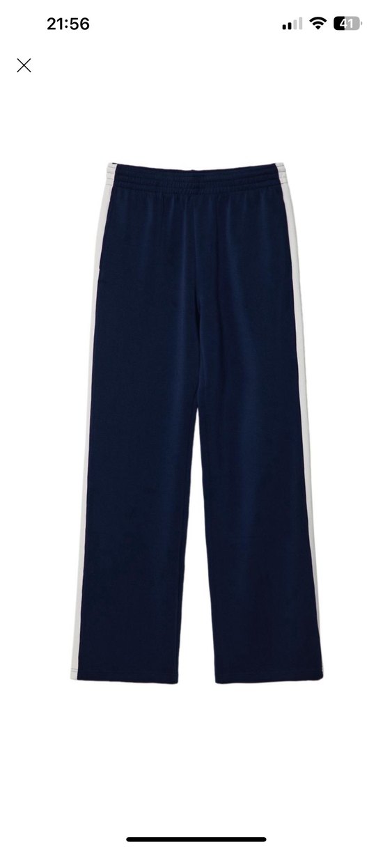 Stradivarius Yumuşak Dokulu Lacivert Pantolon - Görsel 4