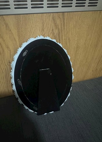 morlalem marka Çiçek Desenli Beyaz Oval Çerçeve - Görsel 4