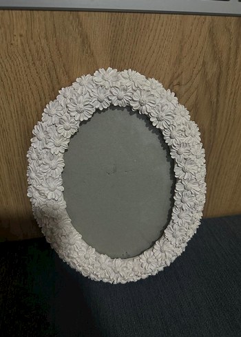 morlalem marka Çiçek Desenli Beyaz Oval Çerçeve - Görsel 2