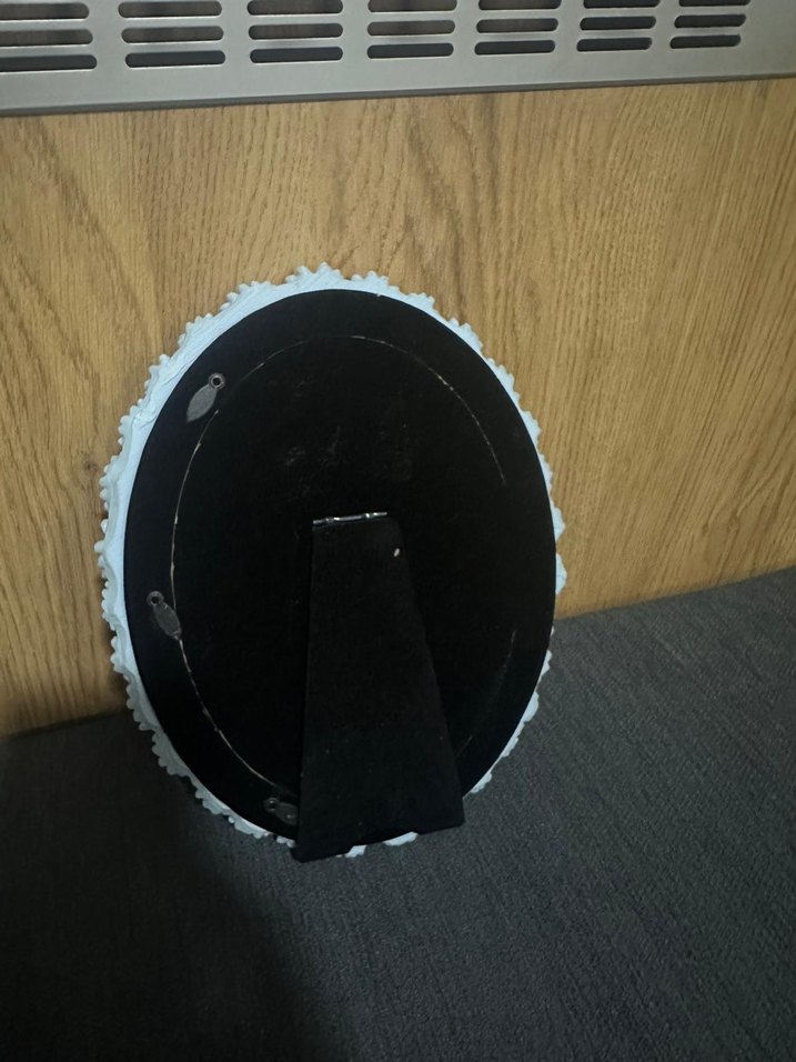 morlalem marka Çiçek Desenli Beyaz Oval Çerçeve - Görsel 4