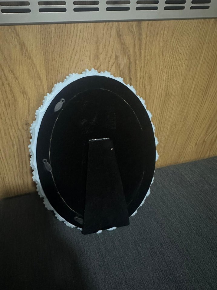 morlalem marka Çiçek Desenli Beyaz Oval Çerçeve - Görsel 3