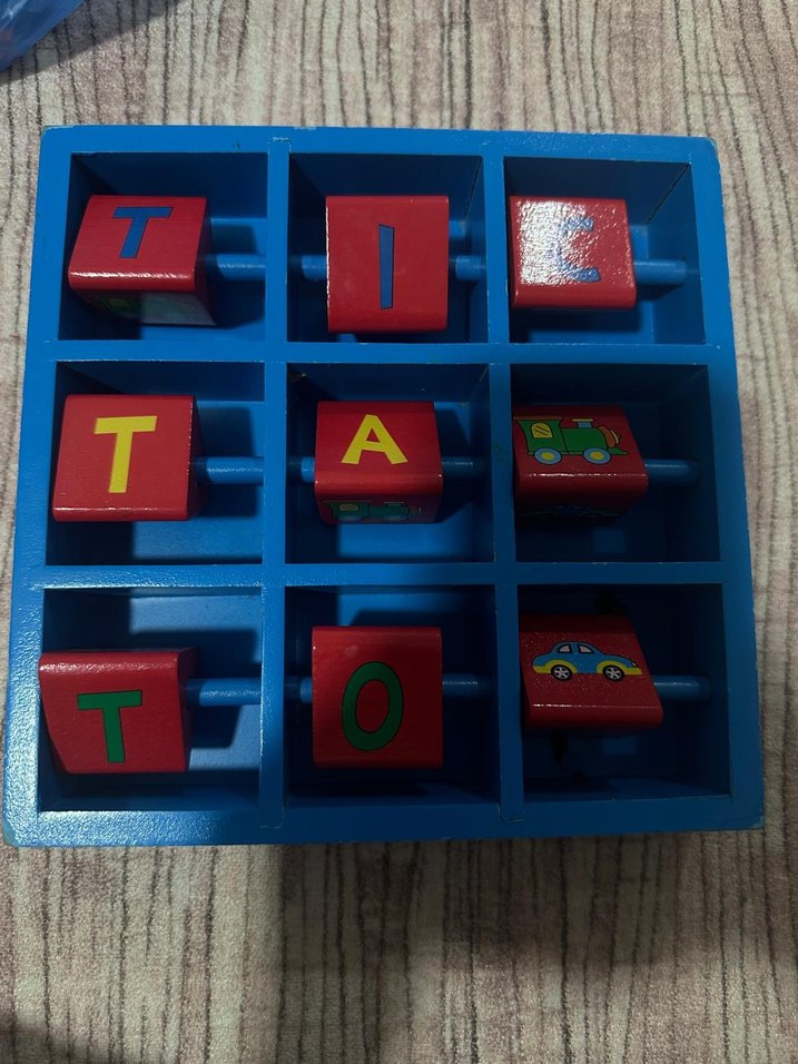 Mavi Ahşap Eğitici Oyuncak Bloklar - Görsel 2