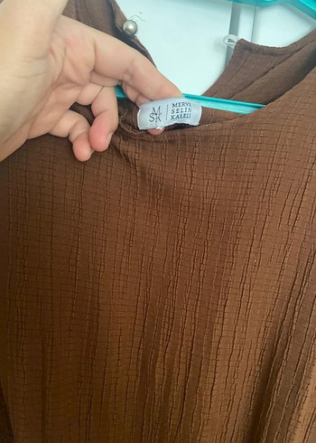 Diğer kahverengi uzun elbise