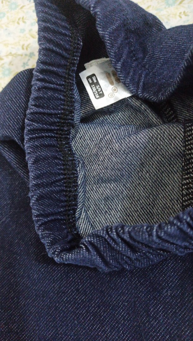 Kız Çocuk Baskılı Elastik Bel Kot Tayt - Görsel 2