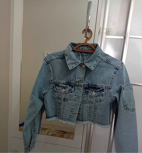 Crop kot ceket