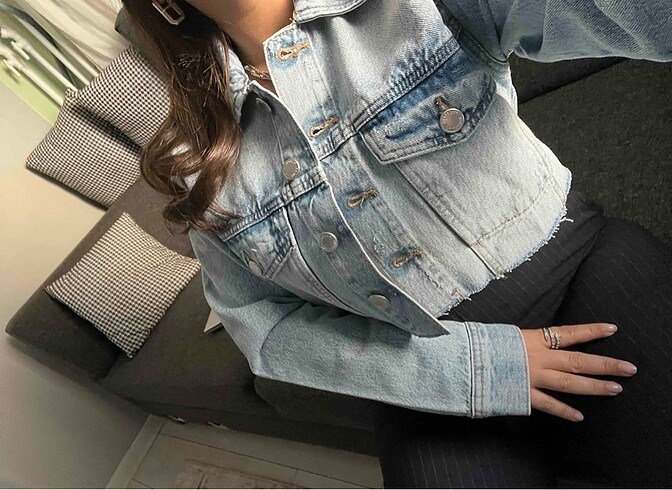 Trendyol & Milla Crop kot ceket