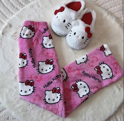 s Beden turuncu Renk Peluş Hello Kitty Peluş Eşofman