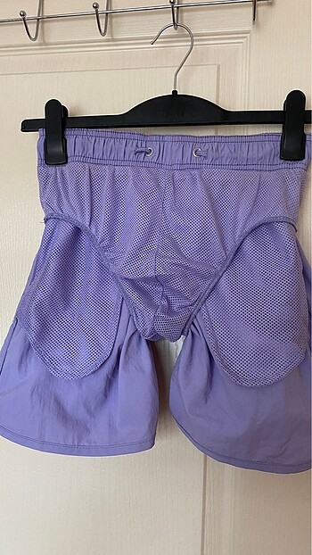 xs Beden mor Renk H&M sporcu şortu