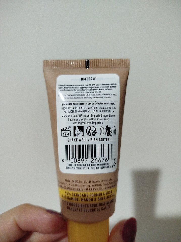 nyx glaze skin tint 02 - Görsel 2