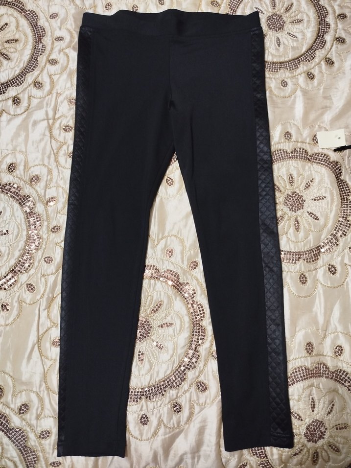 kadın siyah desenli tayt - Görsel 2