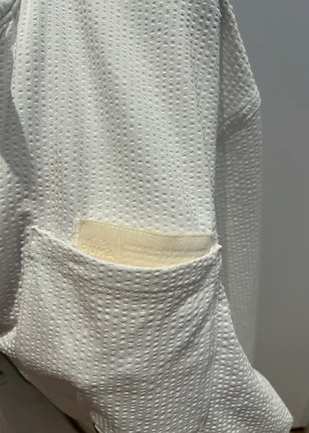 Kadin Beyaz Fermuarlı Ceket - Görsel 4