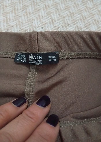 Bej Kadın Midi Tayt - Görsel 4