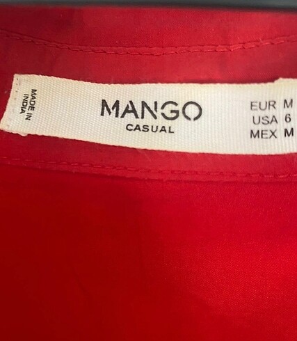 m Beden bordo Renk mango gomlek