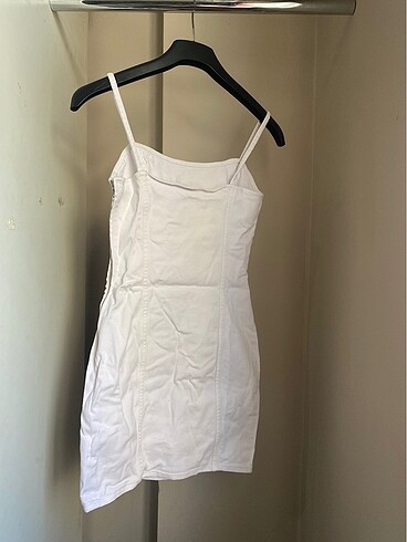 H&M Hm beyaz kot elbise