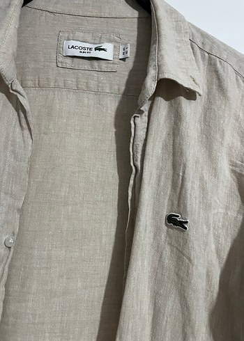 Bej Keten Erkek Gömlek - Görsel 2