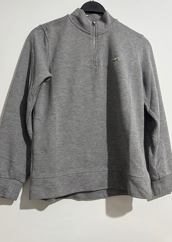 Gri Yarım Fermuarlı Erkek Sweatshirt - Görsel 2