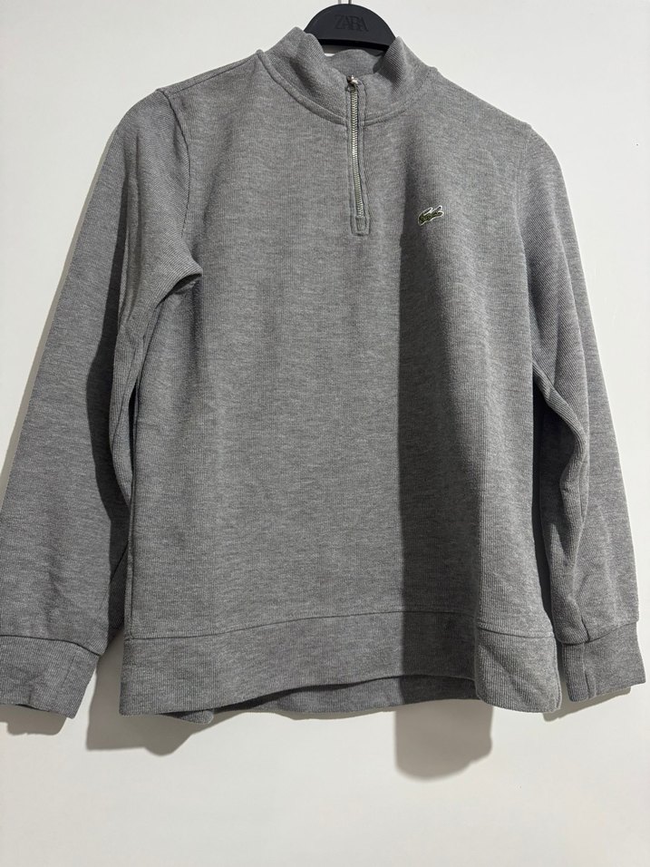 Gri Yarım Fermuarlı Erkek Sweatshirt - Görsel 2