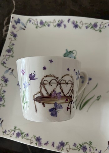 Mor Baskılı Geleneksel Tabak Takımı - Görsel 2