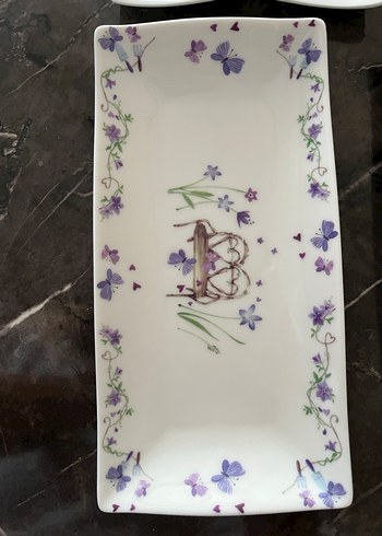 Mor Baskılı Geleneksel Tabak Takımı - Görsel 3