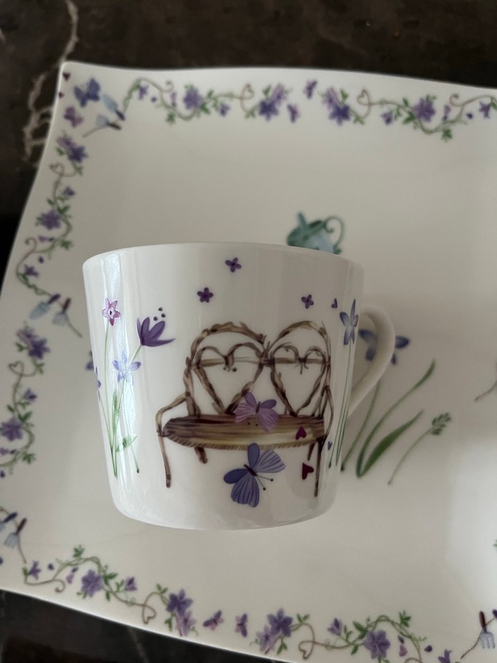 Mor Baskılı Geleneksel Tabak Takımı - Görsel 2